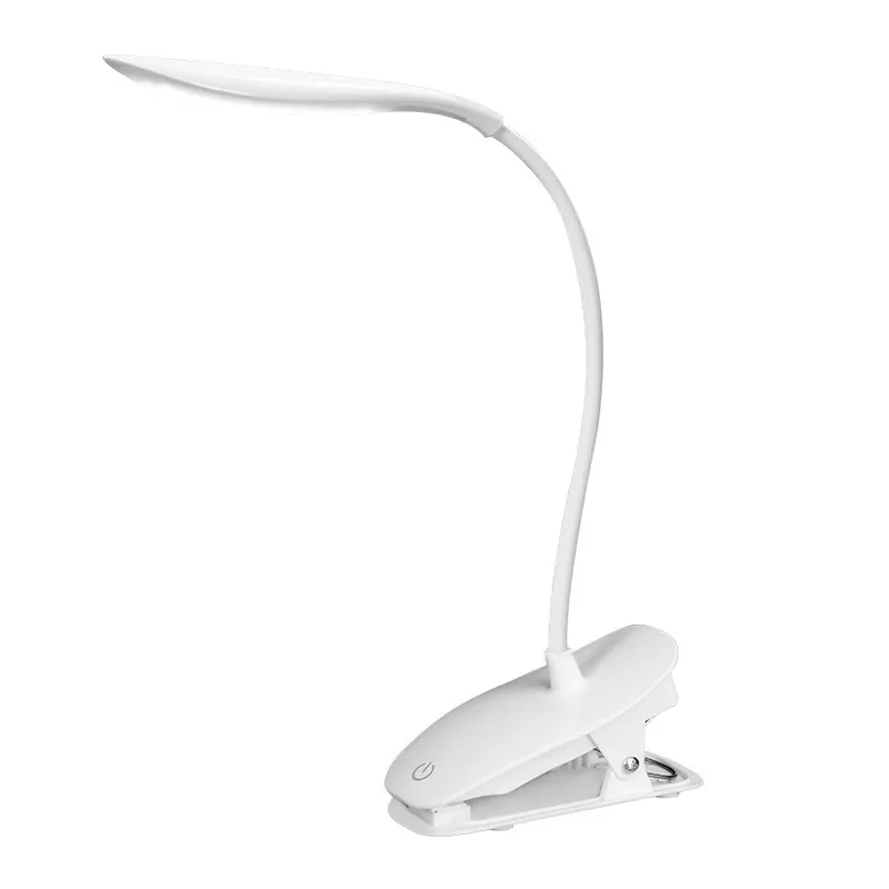 Clip-On Rechargeable Desk Lamp – Dimmable LED Foldable Bed Light, USB Study Lamp with Built-in Battery, Student Gift